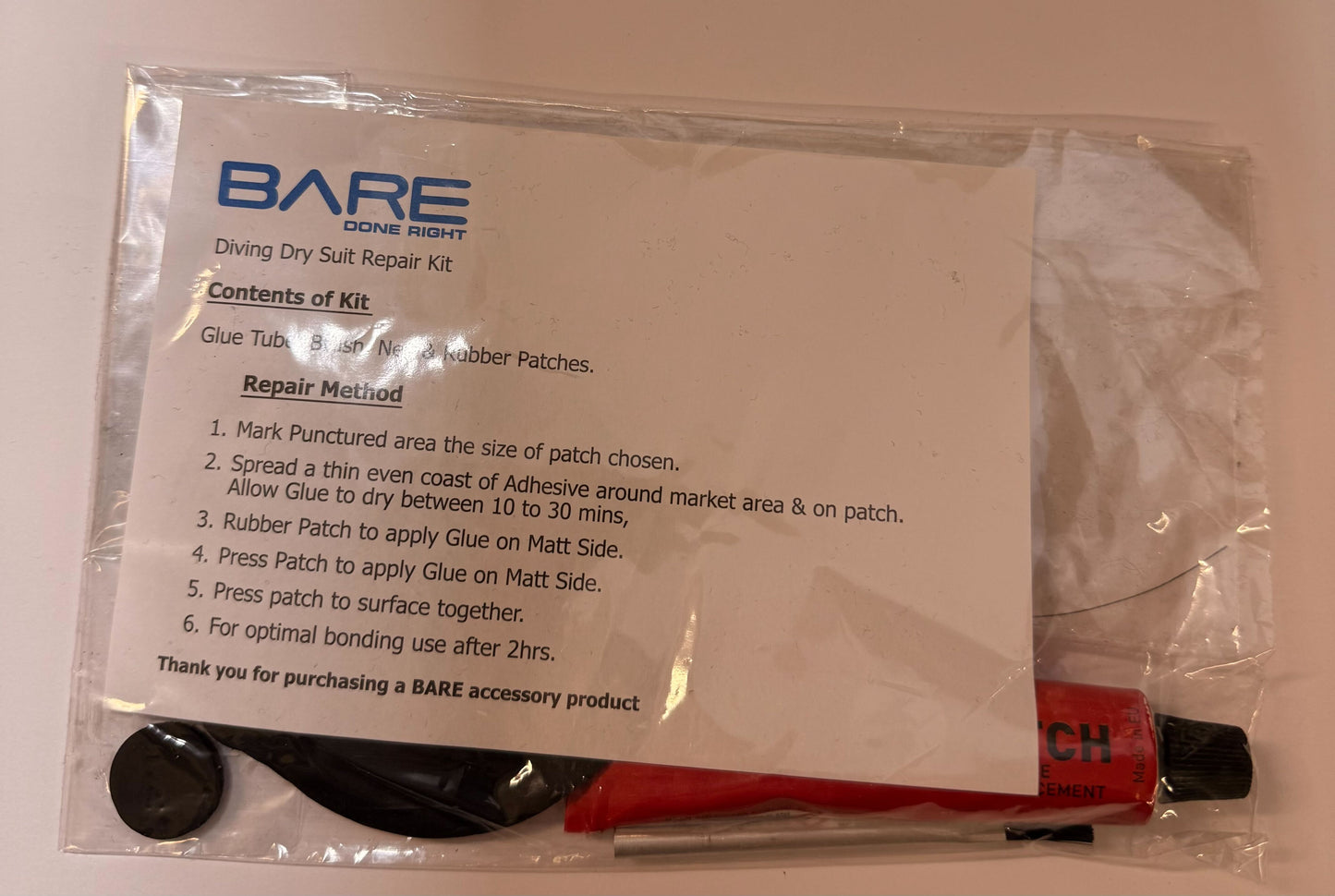 Reperasjonssett for neopren