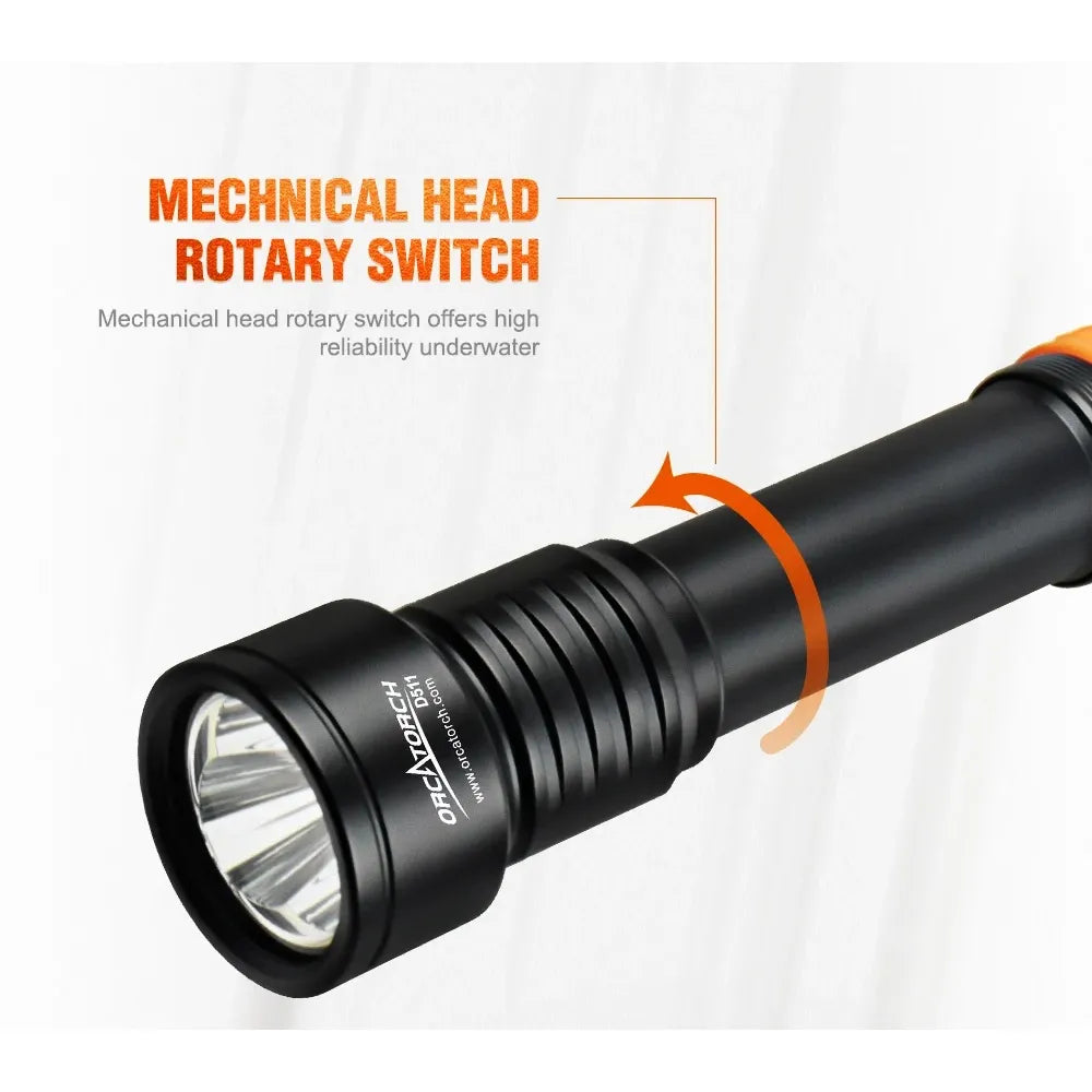Orcatorch D511 dykkelykt 2200 lumen
