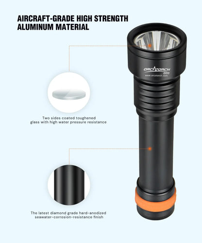 Orcatorch D511 dykkelykt 2200 lumen