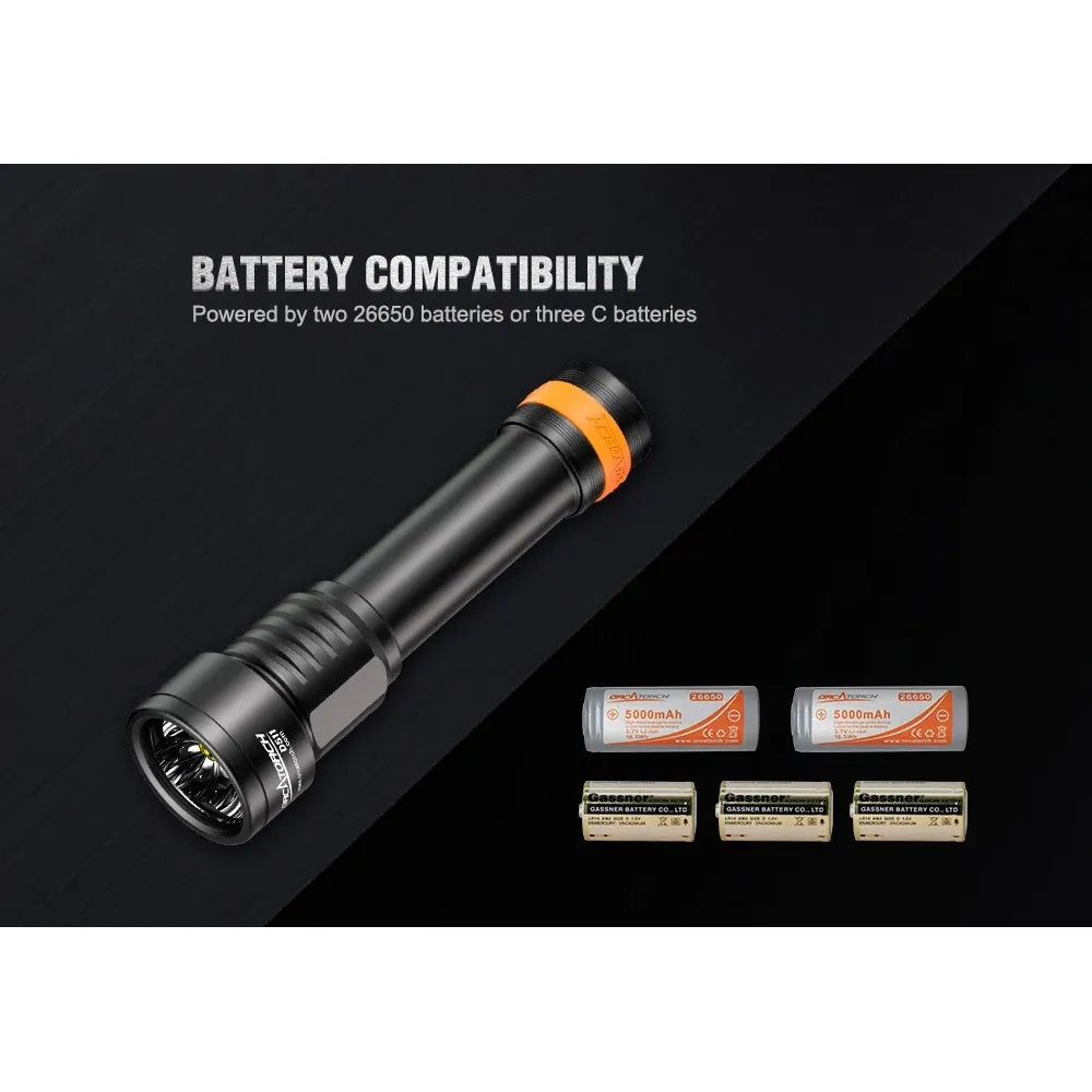 Orcatorch D511 dykkelykt 2200 lumen