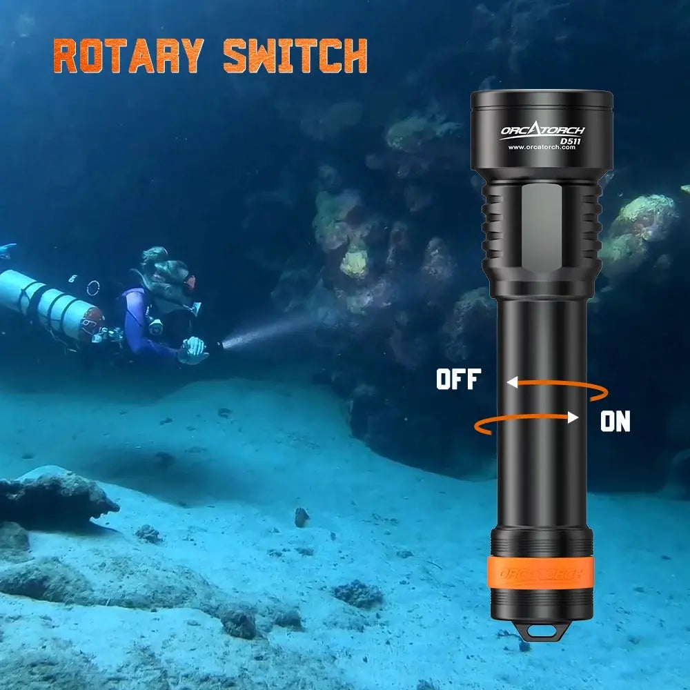 Orcatorch D511 dykkelykt 2200 lumen