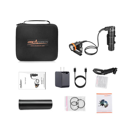 OrcaTorch D630 V2.0 dykkelykt cannister 4000 lumen