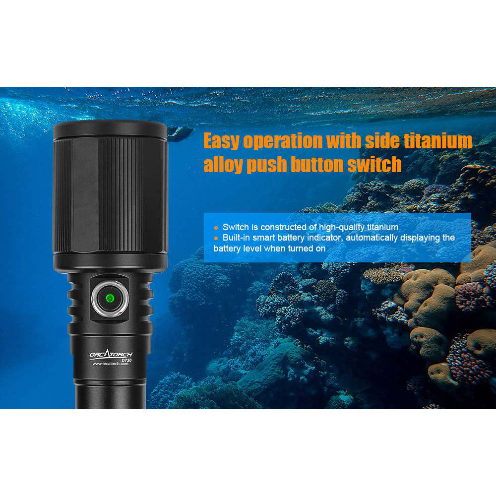 Orcatorch D720 dykkelykt 425 000 cd