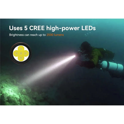 OrcaTorch D850 dykkelykt 2500 lumen