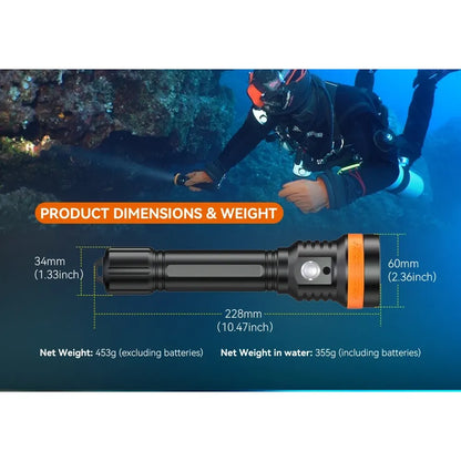 OrcaTorch D850 dykkelykt 2500 lumen