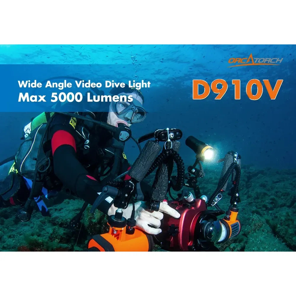 Orcatorch D910V videolykt 5000 lumen