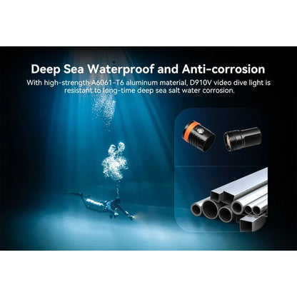 Orcatorch D910V videolykt 5000 lumen