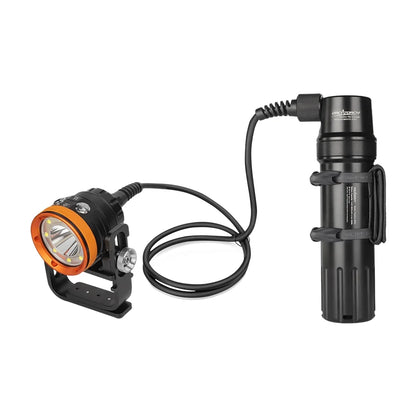 Orcatorch FlexDive TEC cannister dykkerlykt 8000 lumen