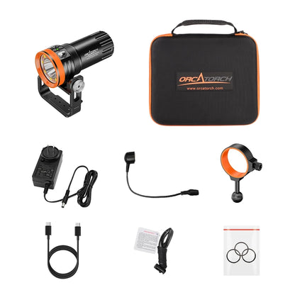 Orcatorch FlexDive TEC håndholdt dykkerlykt 8000 lumen