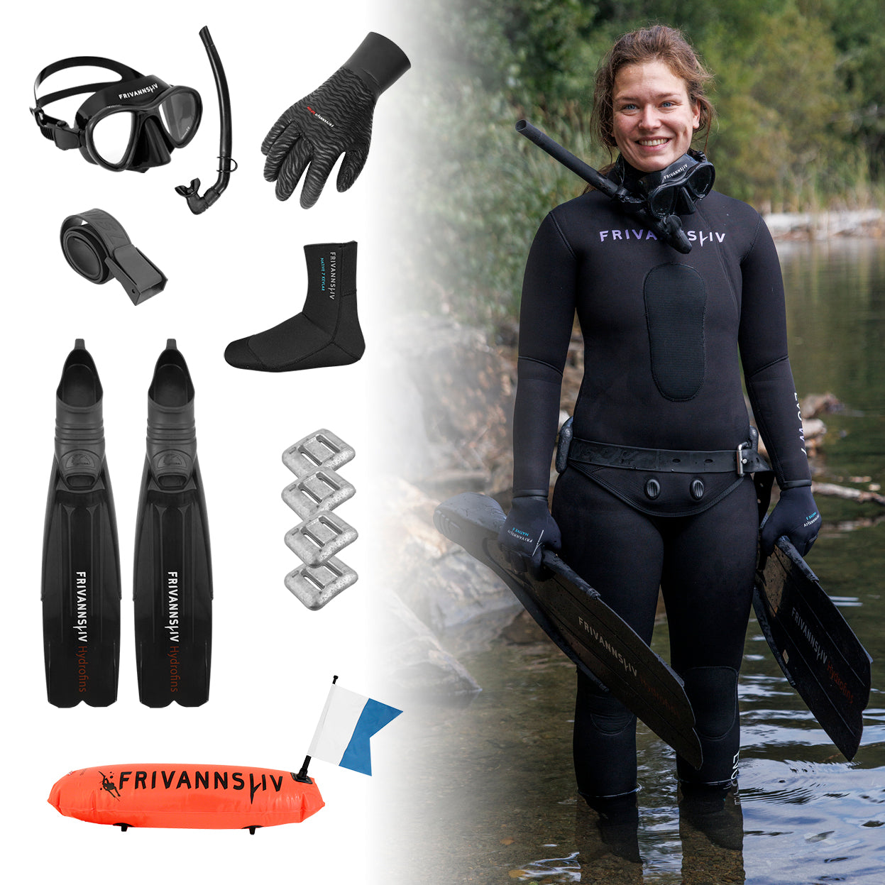 Utstyrspakke fridykker