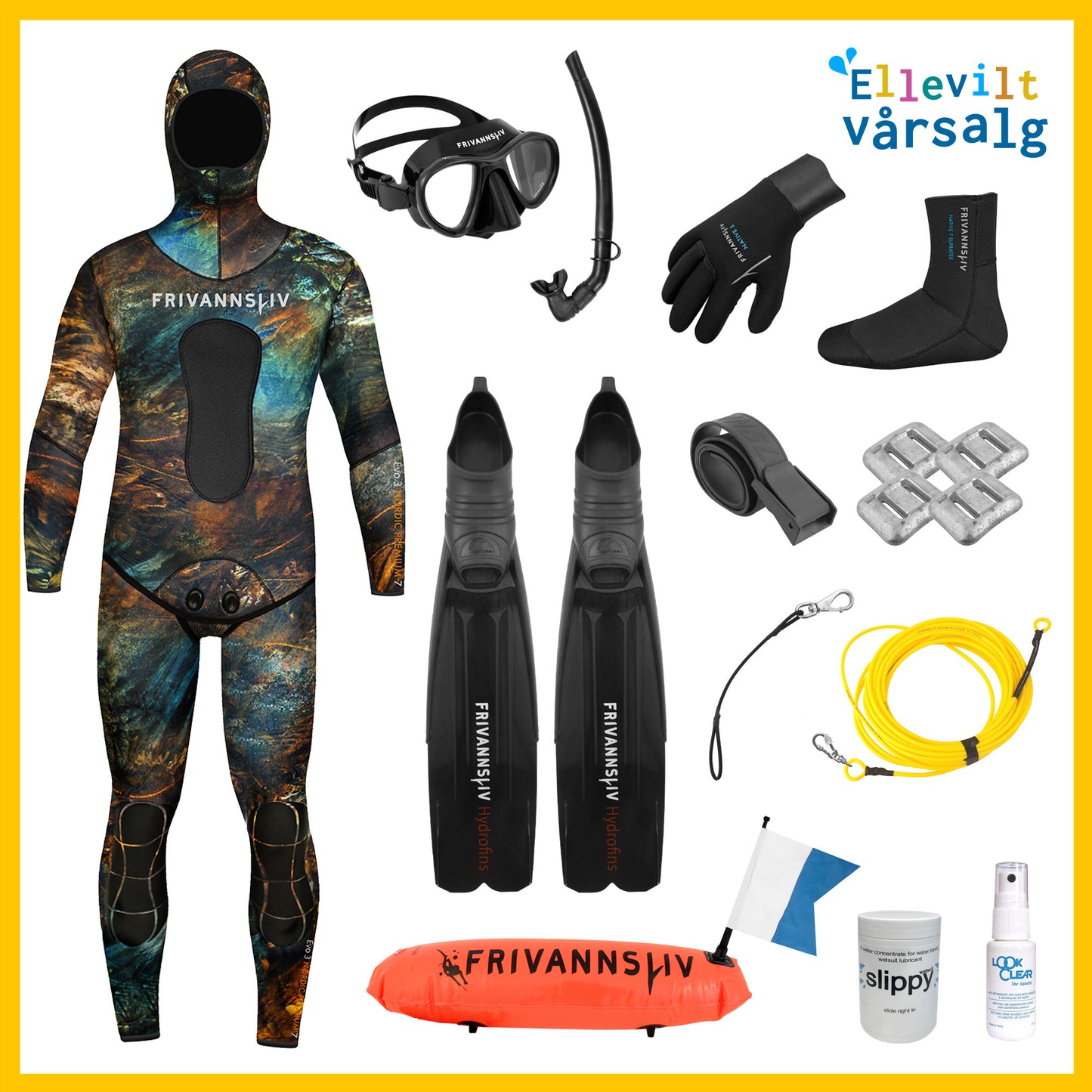 Utstyrspakke fridykker - ellevill kampanje