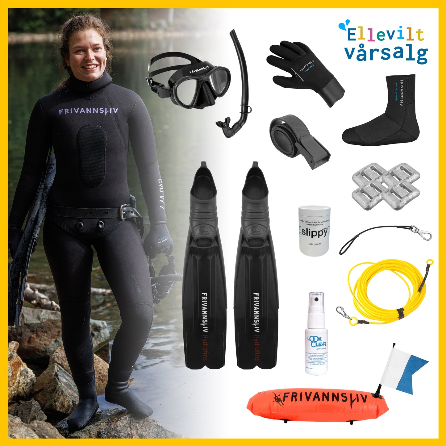 Utstyrspakke fridykker - ellevill kampanje