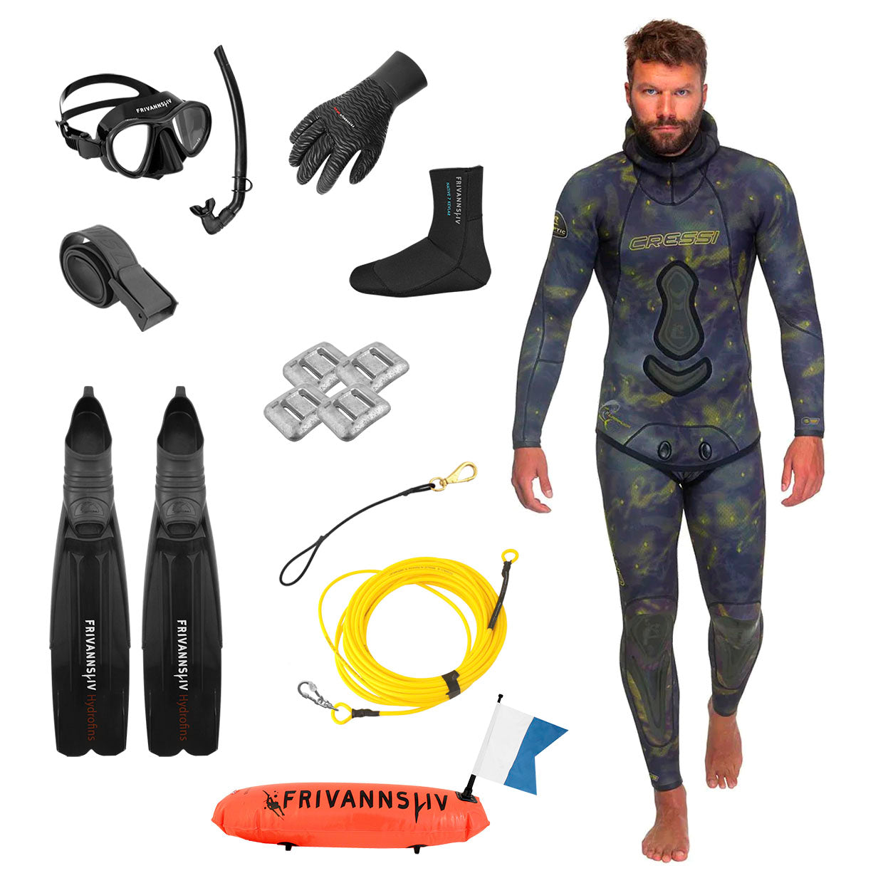 Freediving equipment package