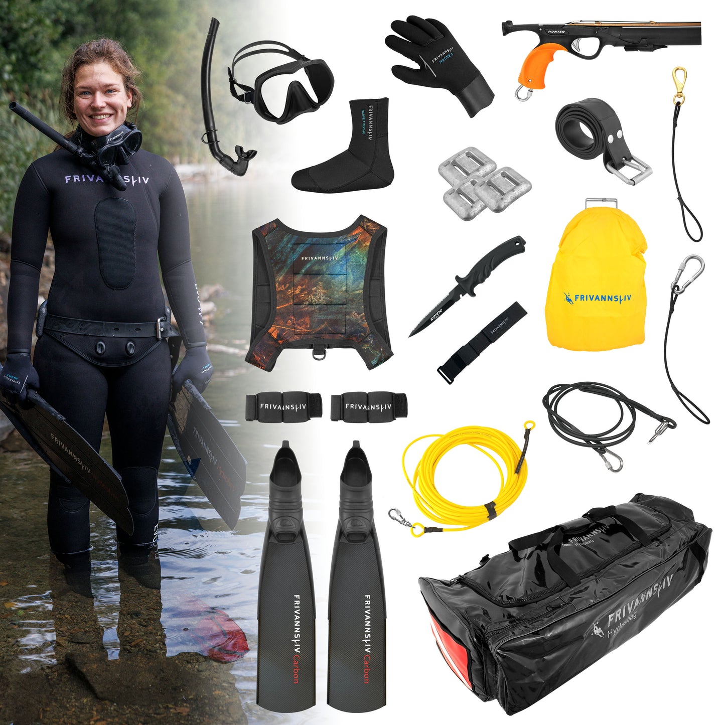 Equipment package underwater hunter plus
