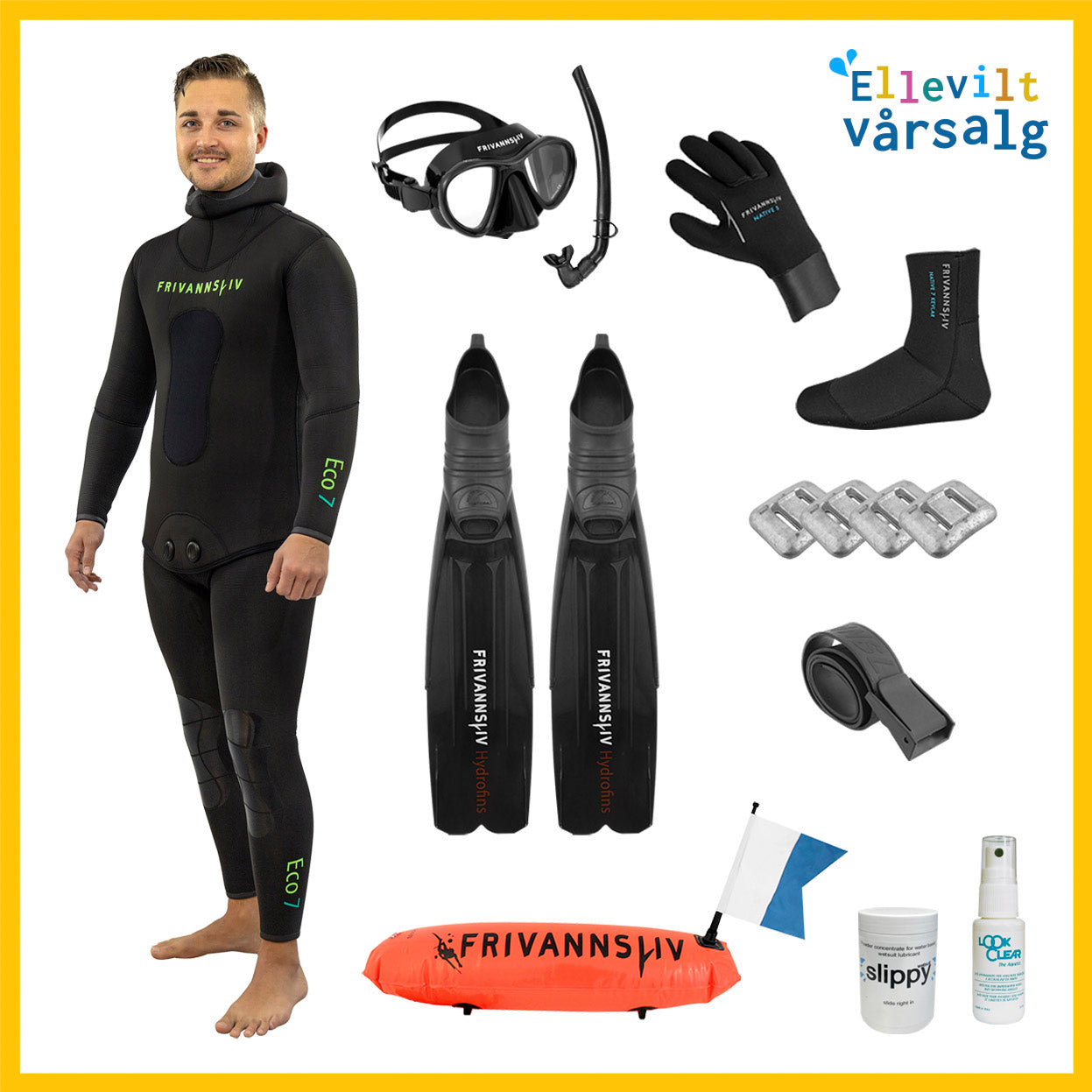 Utstyrspakke fridykker - ellevill kampanje