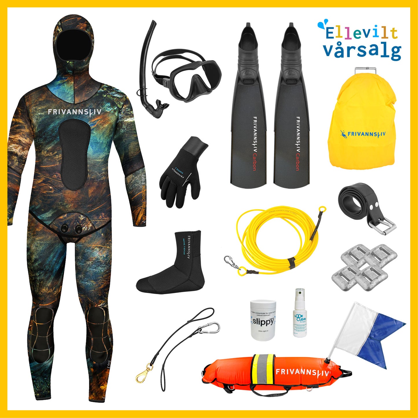 Utstyrspakke fridykker pluss - ellevill kampanje