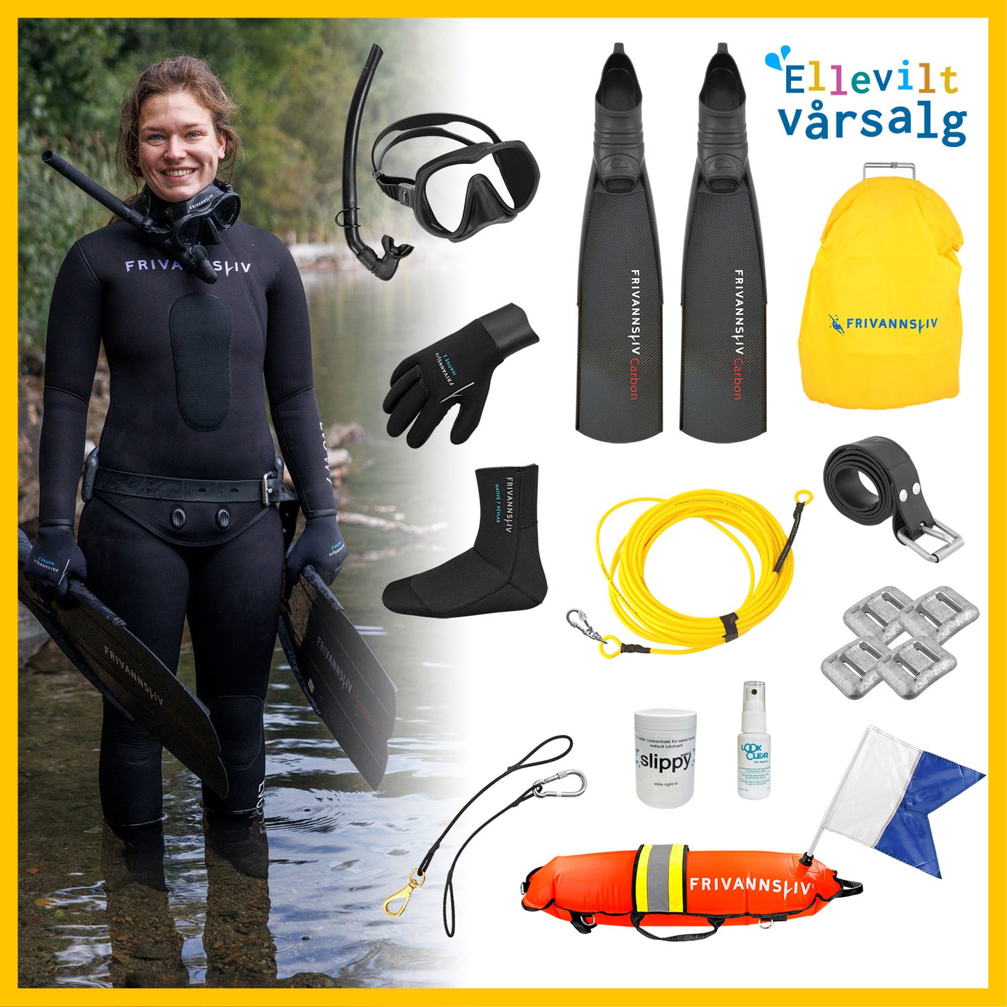 Utstyrspakke fridykker pluss - ellevill kampanje