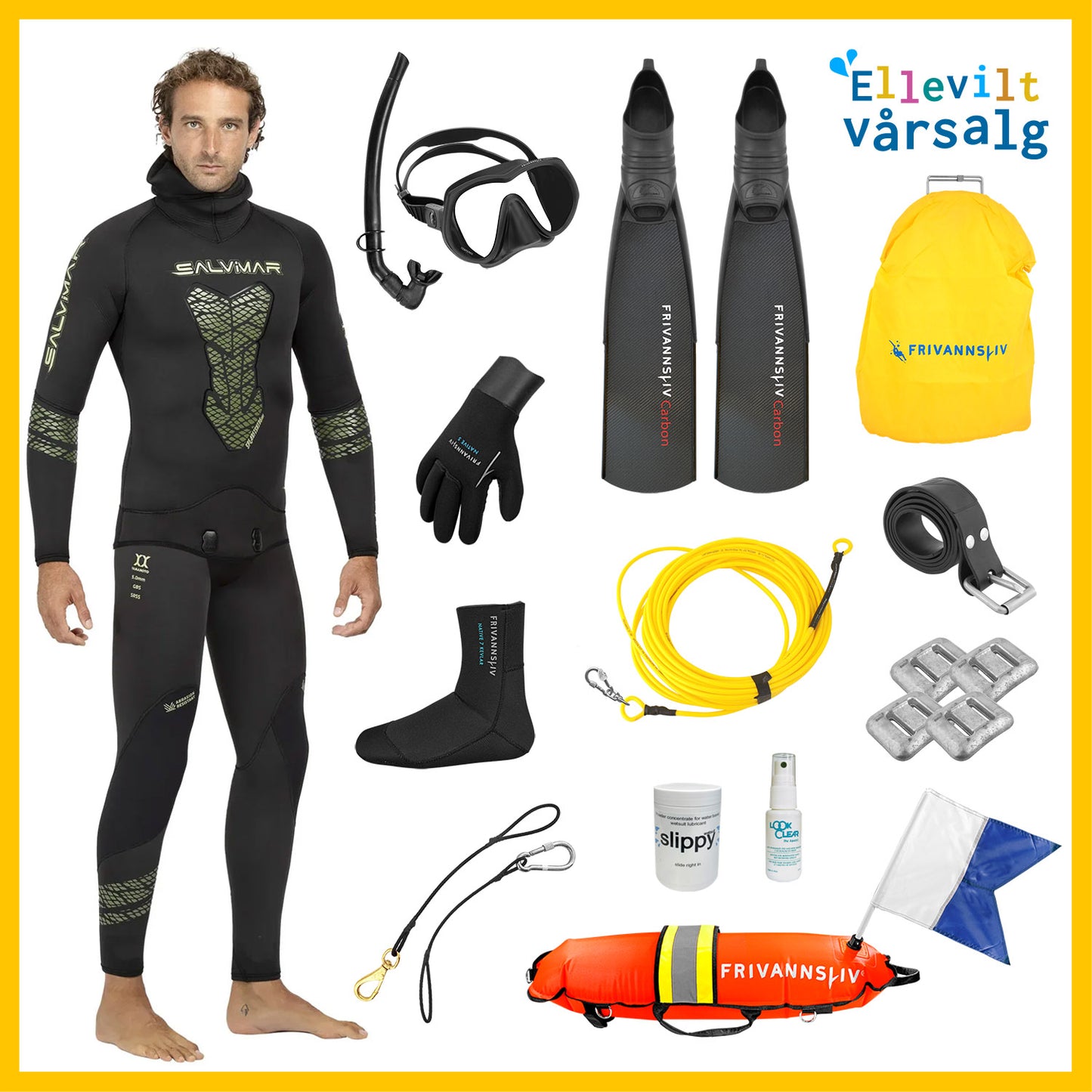 Utstyrspakke fridykker pluss - ellevill kampanje