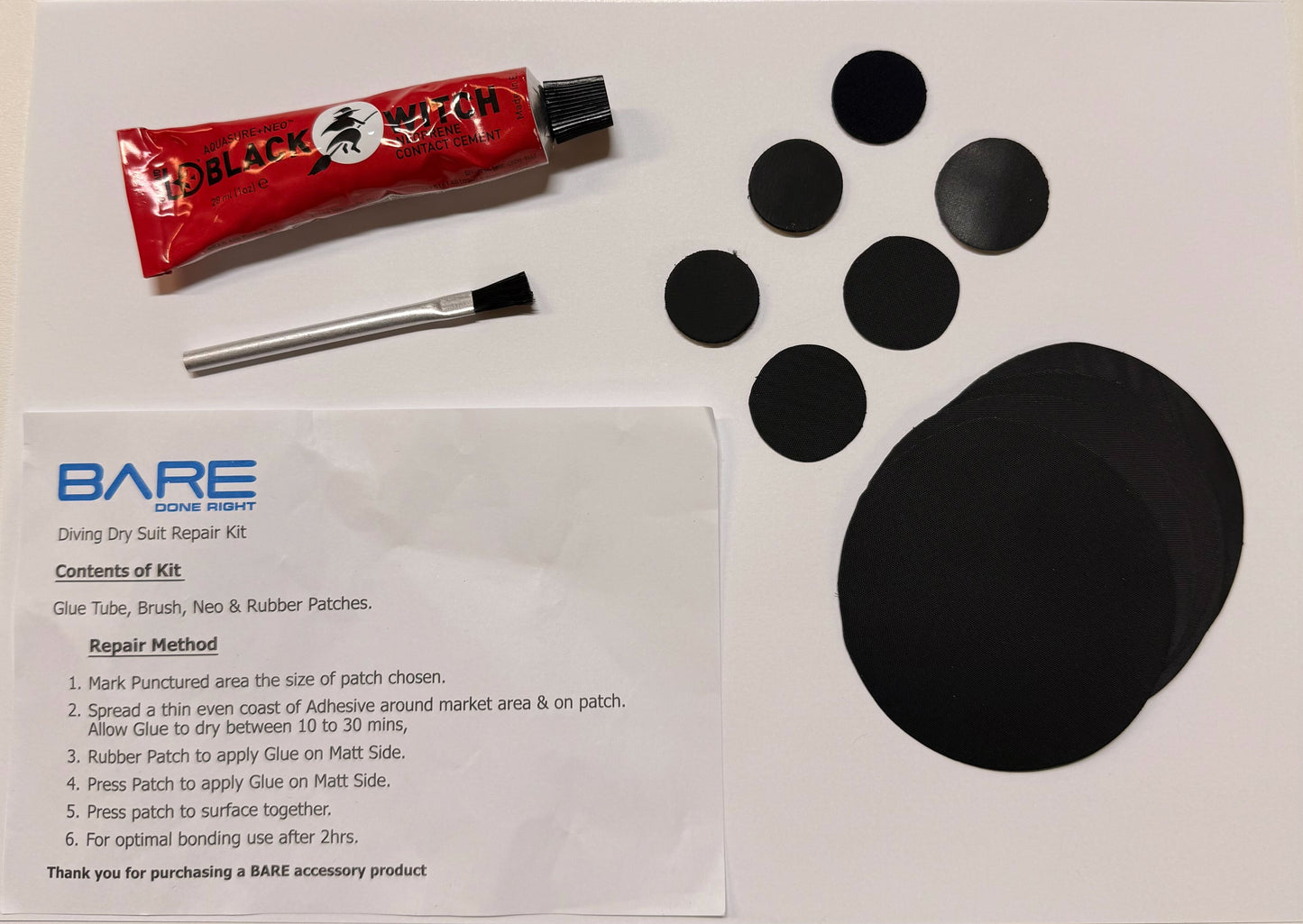 Reperasjonssett for neopren