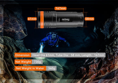 Orcatorch D920 TECH dykkerlykt