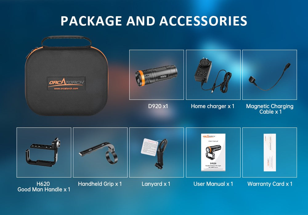 Orcatorch D920 TECH dykkerlykt