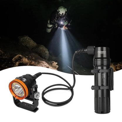 Orcatorch FlexDive TEC cannister dykkerlykt 8000 lumen