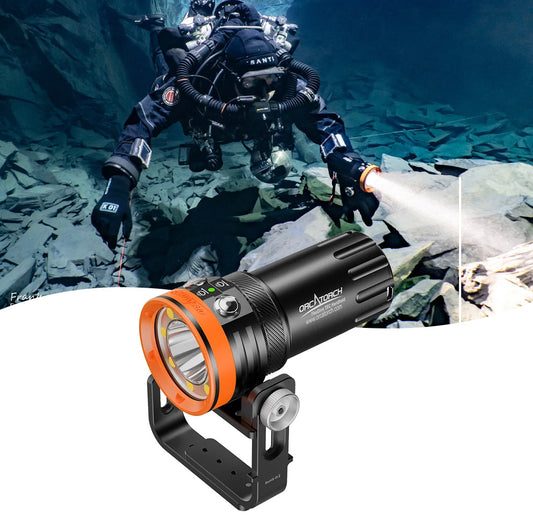 Orcatorch FlexDive TEC håndholdt dykkerlykt 8000 lumen