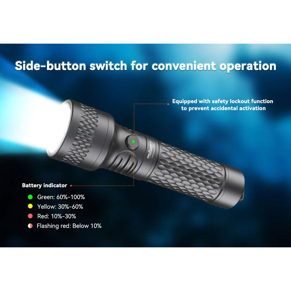 Orcatorch Orca7 dykkelykt 3000 lumen