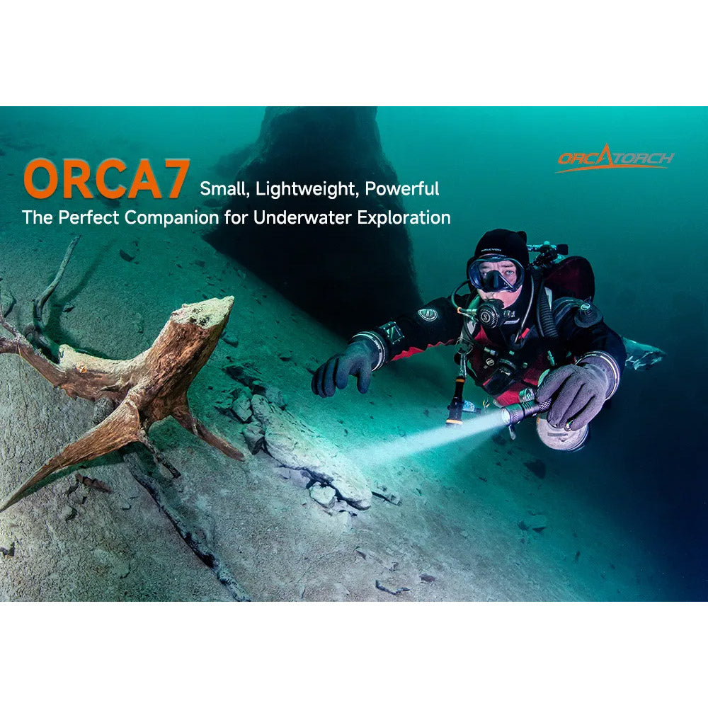 Orcatorch Orca7 dykkelykt 3000 lumen