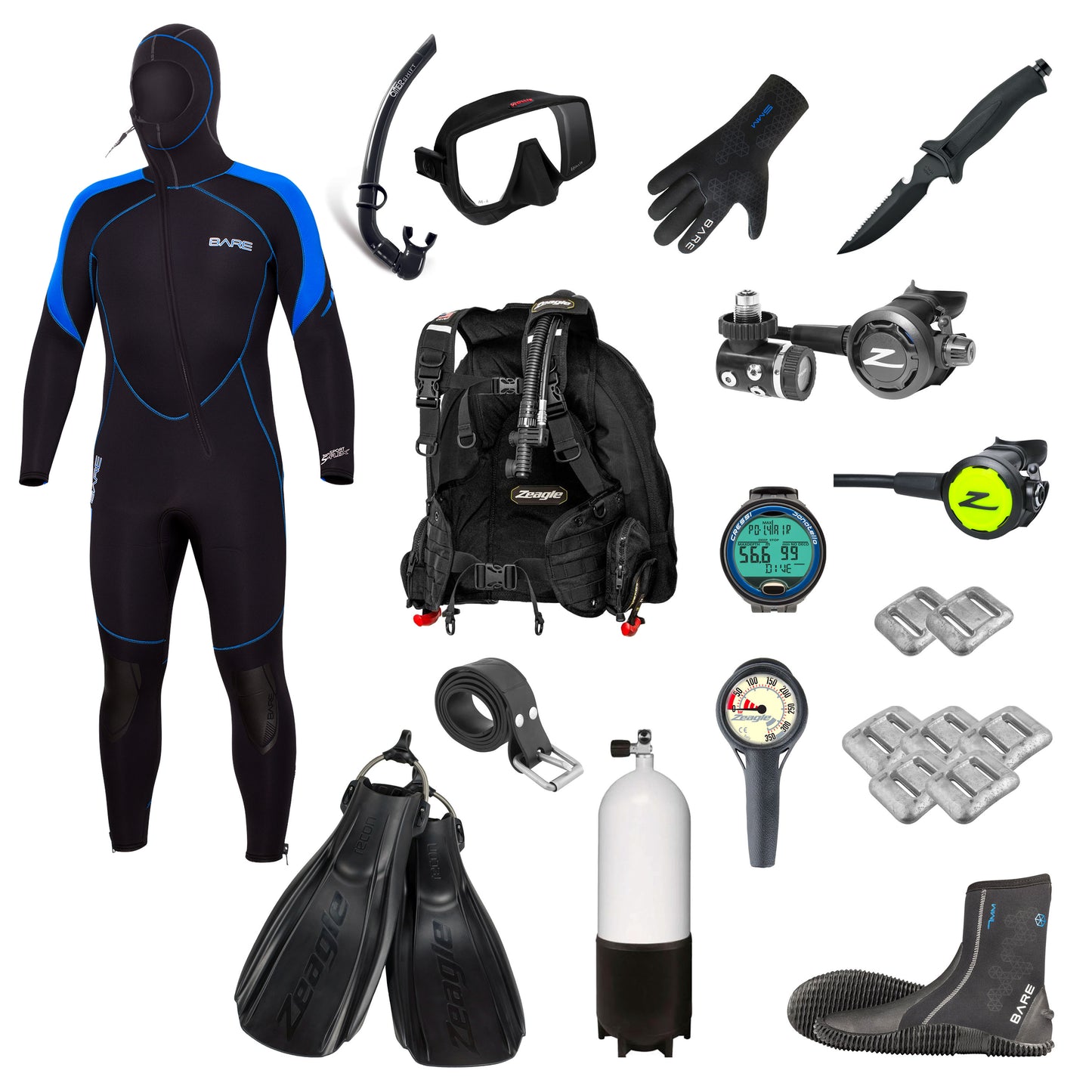 Diving package wet suit