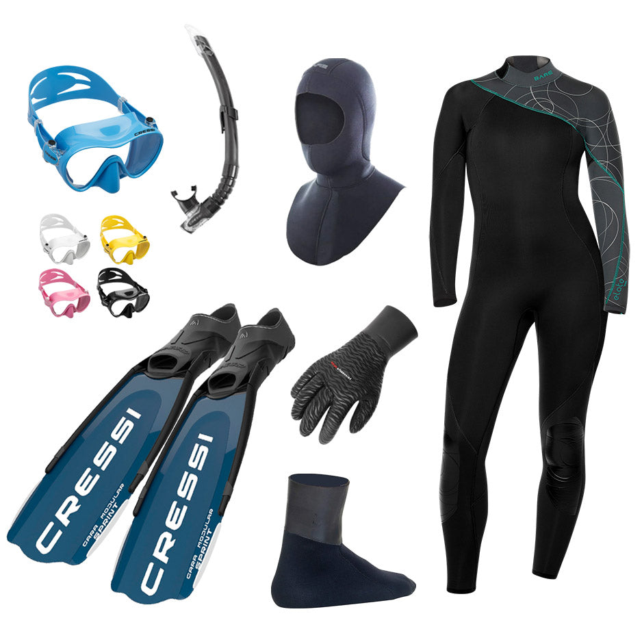 Equipment package snorkeling ladies 7mm