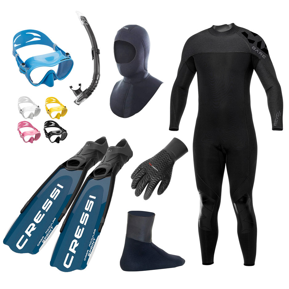 Men's snorkeling equipment package 7mm