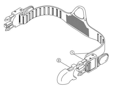 Apollo bio-fin stropp med klips svart