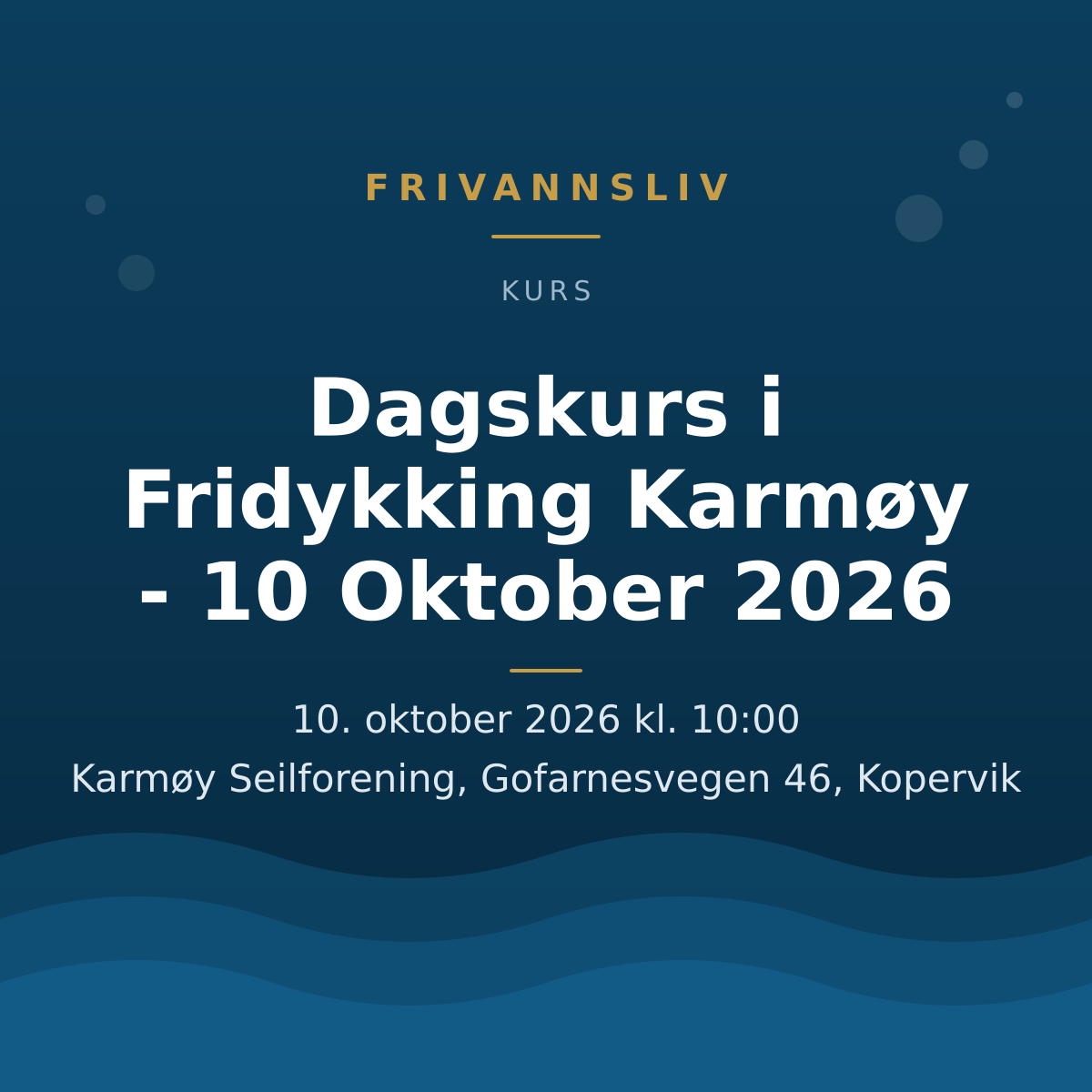 Dagskurs i Fridykking Karmøy - 10 Oktober 2026