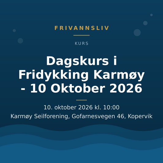 Dagskurs i Fridykking Karmøy - 10 Oktober 2026