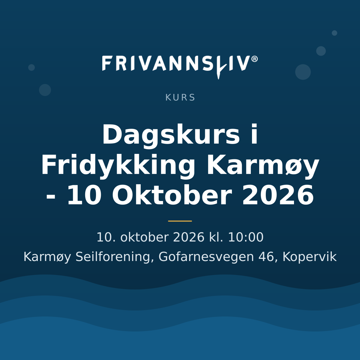 Dagskurs i Fridykking Karmøy - 10 Oktober 2026