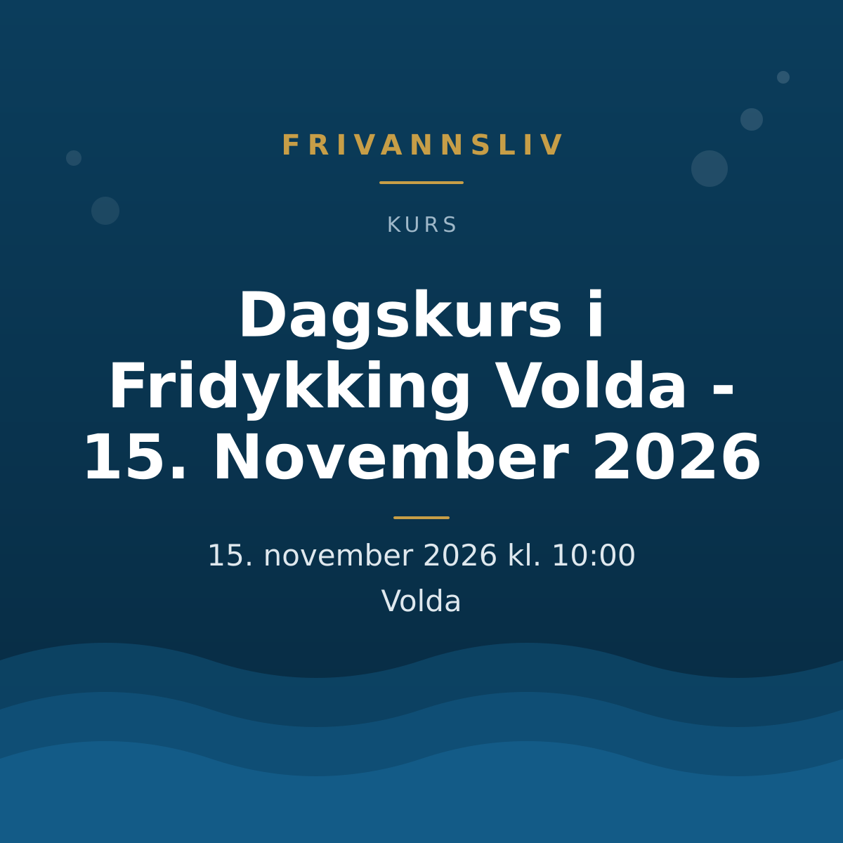 Dagskurs i Fridykking Volda - 15. November 2026