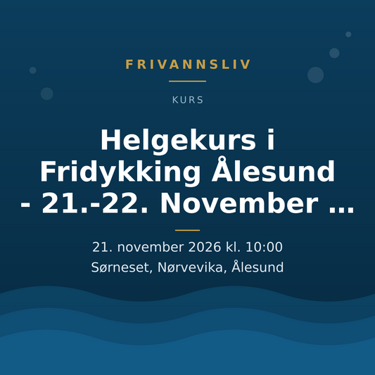 Helgekurs i Fridykking Ålesund - 21.-22. November 2026