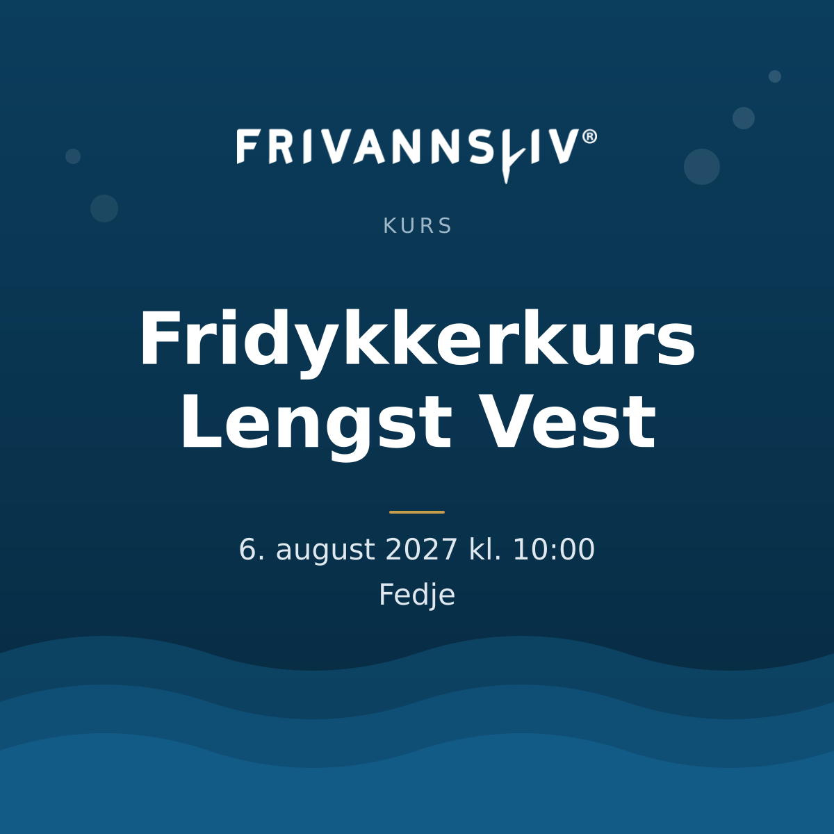 Fridykkerkurs Lengst Vest