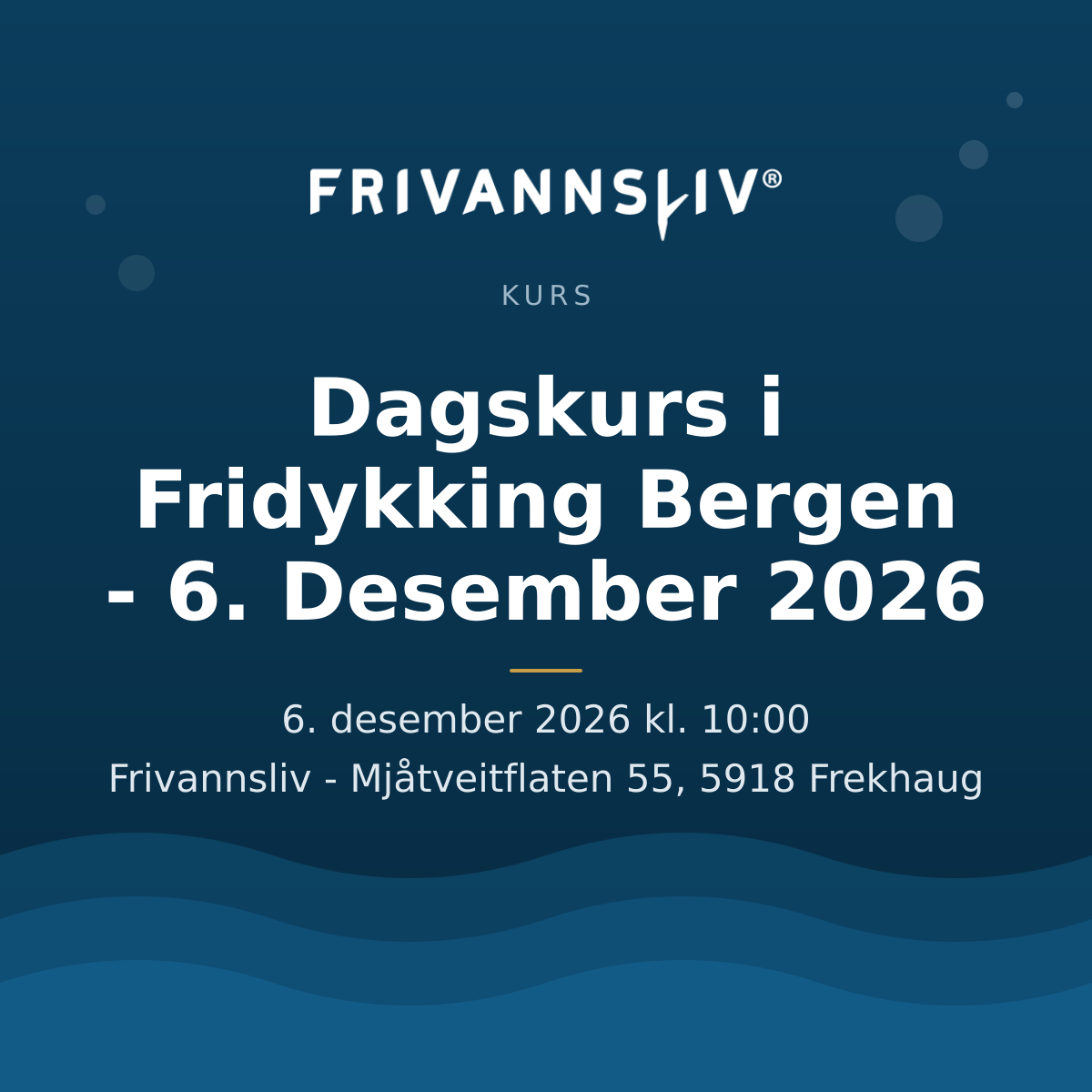 Dagskurs i Fridykking Bergen - 6. Desember 2026