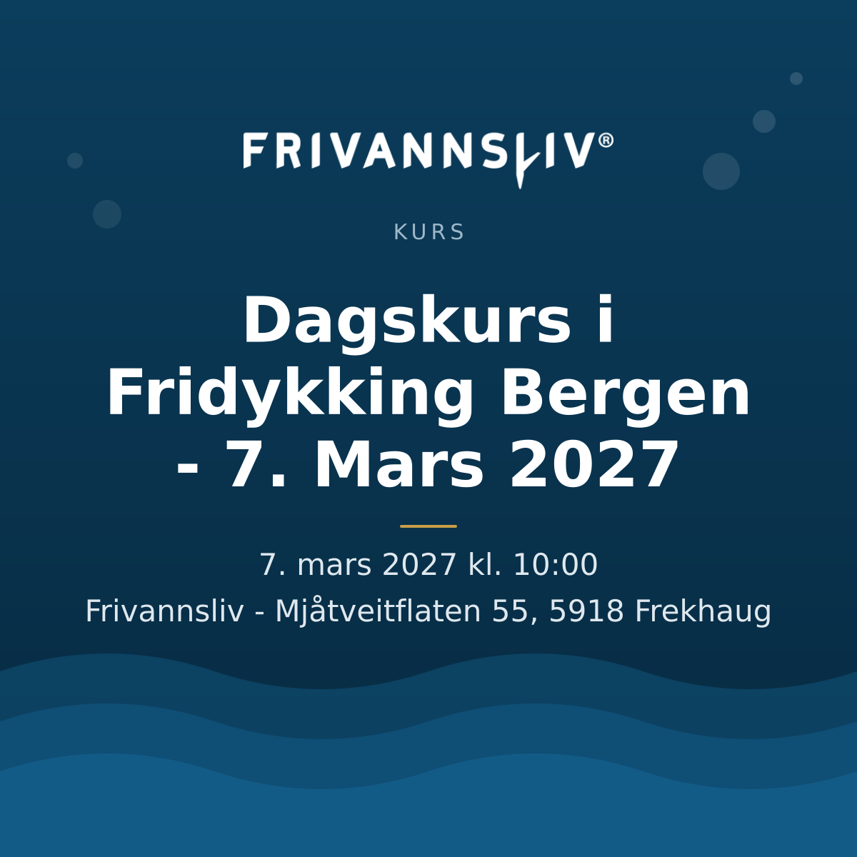 Dagskurs i Fridykking Bergen - 7. Mars 2027