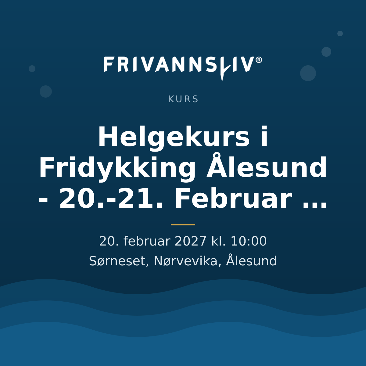 Helgekurs i Fridykking Ålesund - 20.-21. Februar 2027