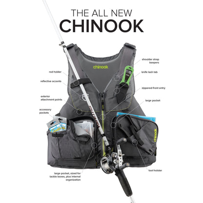 NRS Chinook flytevest for fisking