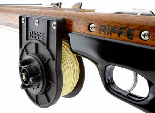 Riffe vertical reel with line